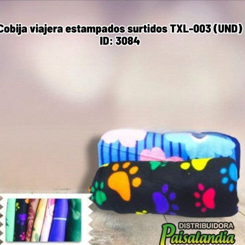 Cobija viajera estampados surtidos TXL-003 (UND)
