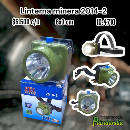 Linterna minera 6x6 cm 2014-2 (UND)