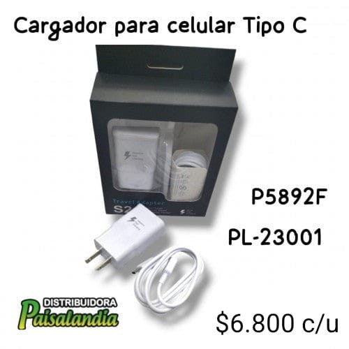 Cargador para celular tipo C pl-23001 (UND)