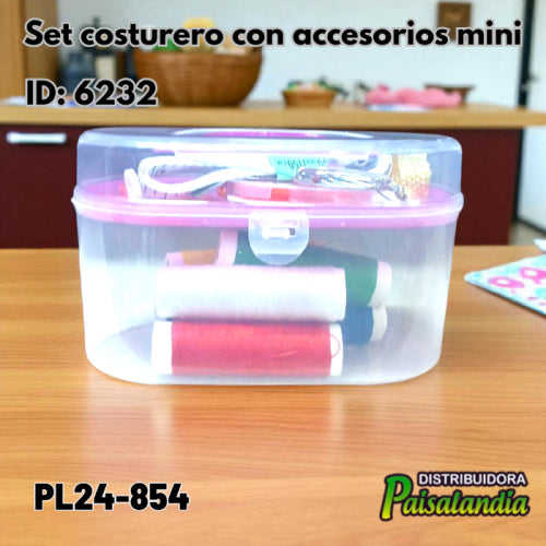 Set costurero con accesorios mini PL24-854 10x6 cm (UND)