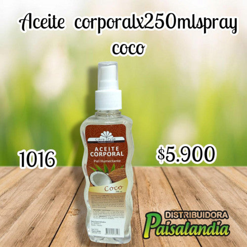 Aceite corporal x250 ml tapa coco (UND)