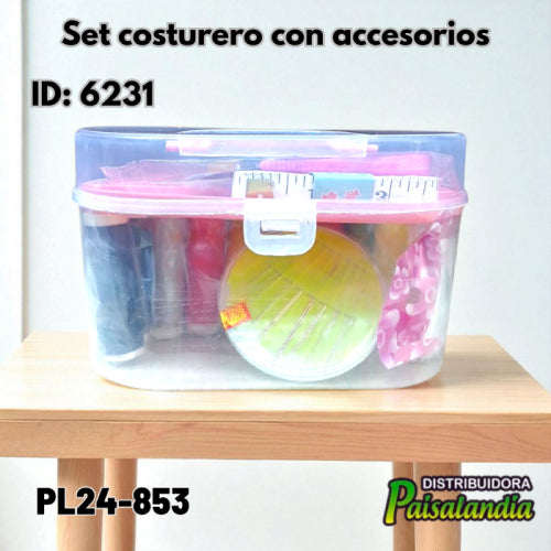 Set costurero con accesorios PL24-853 16x7 cm (UND)
