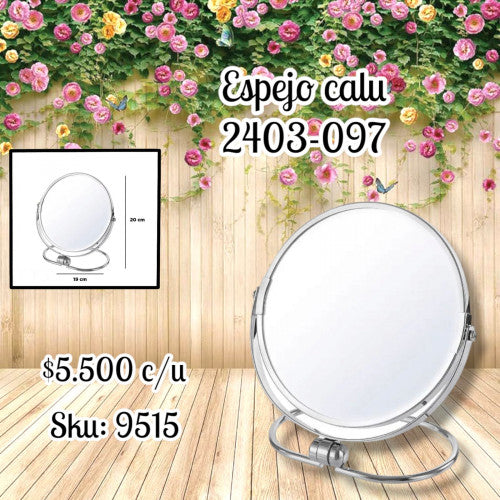 Espejo caja BEAUTIFUL con soporte CALU 2403-097 (UND)