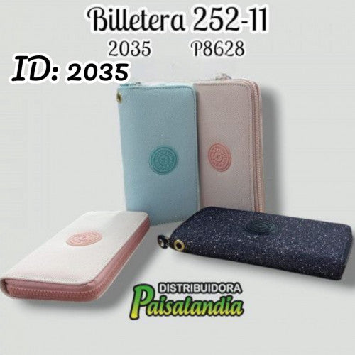 Billetera fina colores surtidos 252-11 (UND)