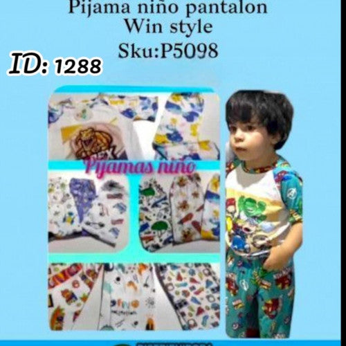 Pijama niño pantalon sublimada (UND)
