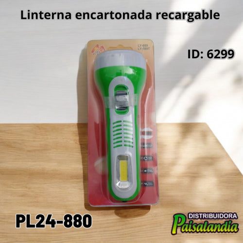 Linterna encartonada recargable PL24-880 15x5 cm (UND)