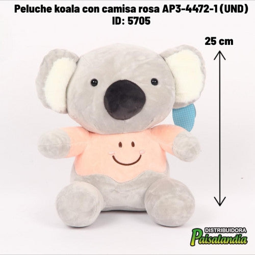 Peluche koala con camisa rosa AP3-4472-1 (UND)