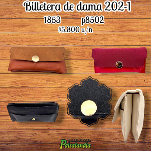 Billetera de dama colores surtidos 202-1 (UND)