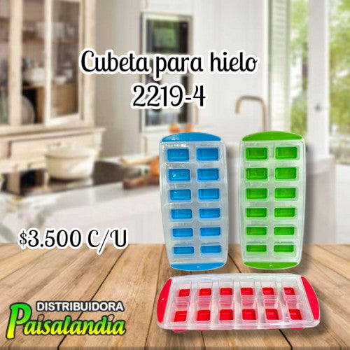 Cubeta para hielo colores surtidos - 2219-4 (UND)