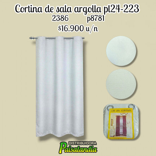 Cortina de sala argolla sencilla PL24-223 (UND)