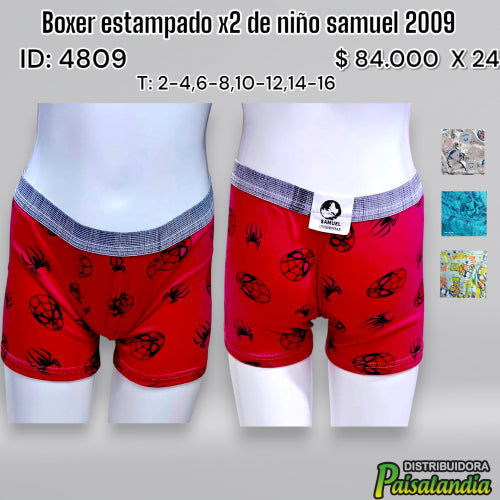 Boxer estampado x2 de niño samuel 2009 (DC)