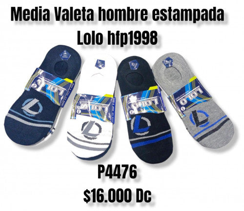 Media valeta hombre estampada Lolo HFP1998 (DC)