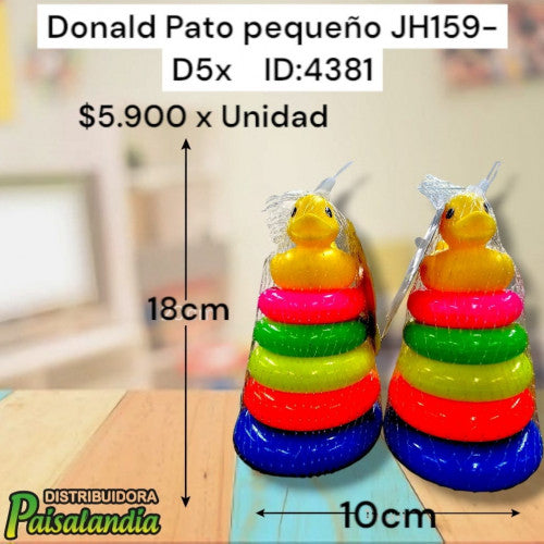 Juguete dona pato pequeño con aros JH159-D5× (UND)