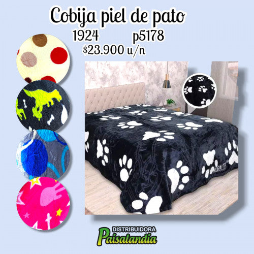 Cobija piel de pato estampados surtidos MANTAS ROSY (UND)