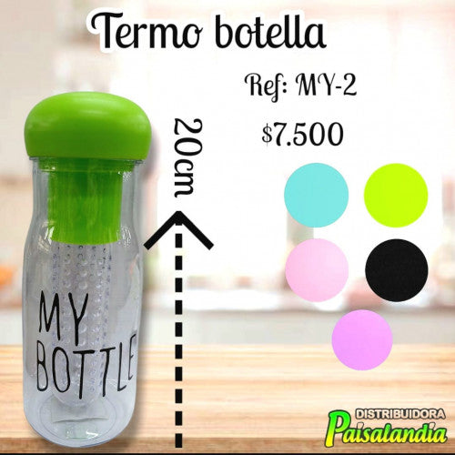 Termo botella estampada 20 cm MY-2 (UND)