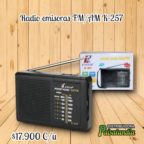 Radio emisoras FM/AM K-257 (UND)