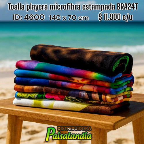 Toalla playera microfibra estampada BRA24T (UND)