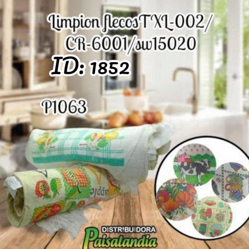 Limpión flecos estampados surtidos TXL-002/CR-6001/SW15020 (DC)