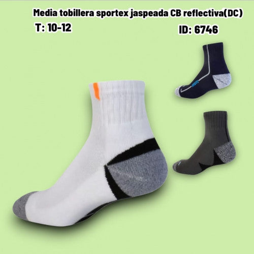 Media tobillera sportex jaspeada CB reflectiva(DC)