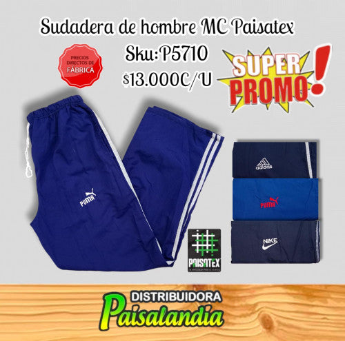 Sudadera de hombre MC paisatex (UND)