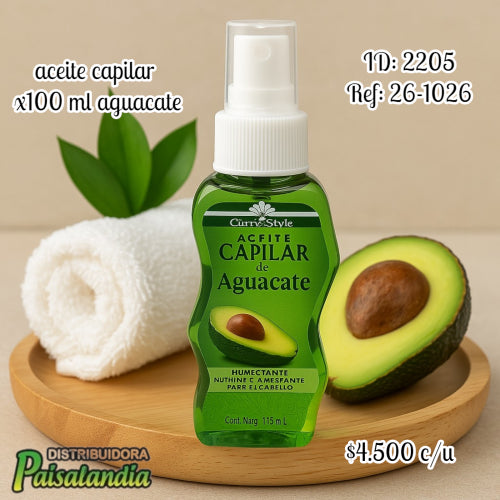 Aceite capilar spray x100 ml aguacate (UND)