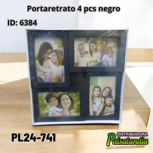 Portaretrato 4 pcs negro PL24-741 30x30 cm (UND)