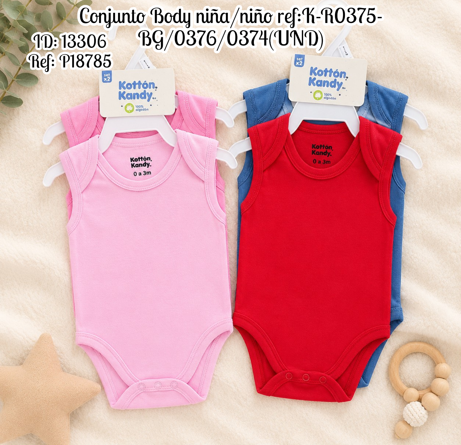 Conjunto Body niña/niño ref:K-R0375-BG/0376/0374(UND)