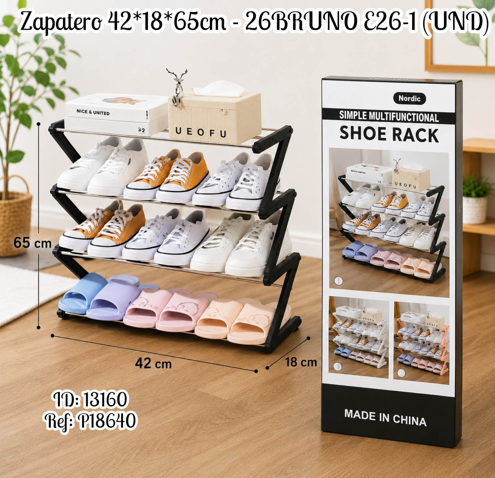 Zapatero 42*18*65cm - 26BRUNO E26-1 (UND)