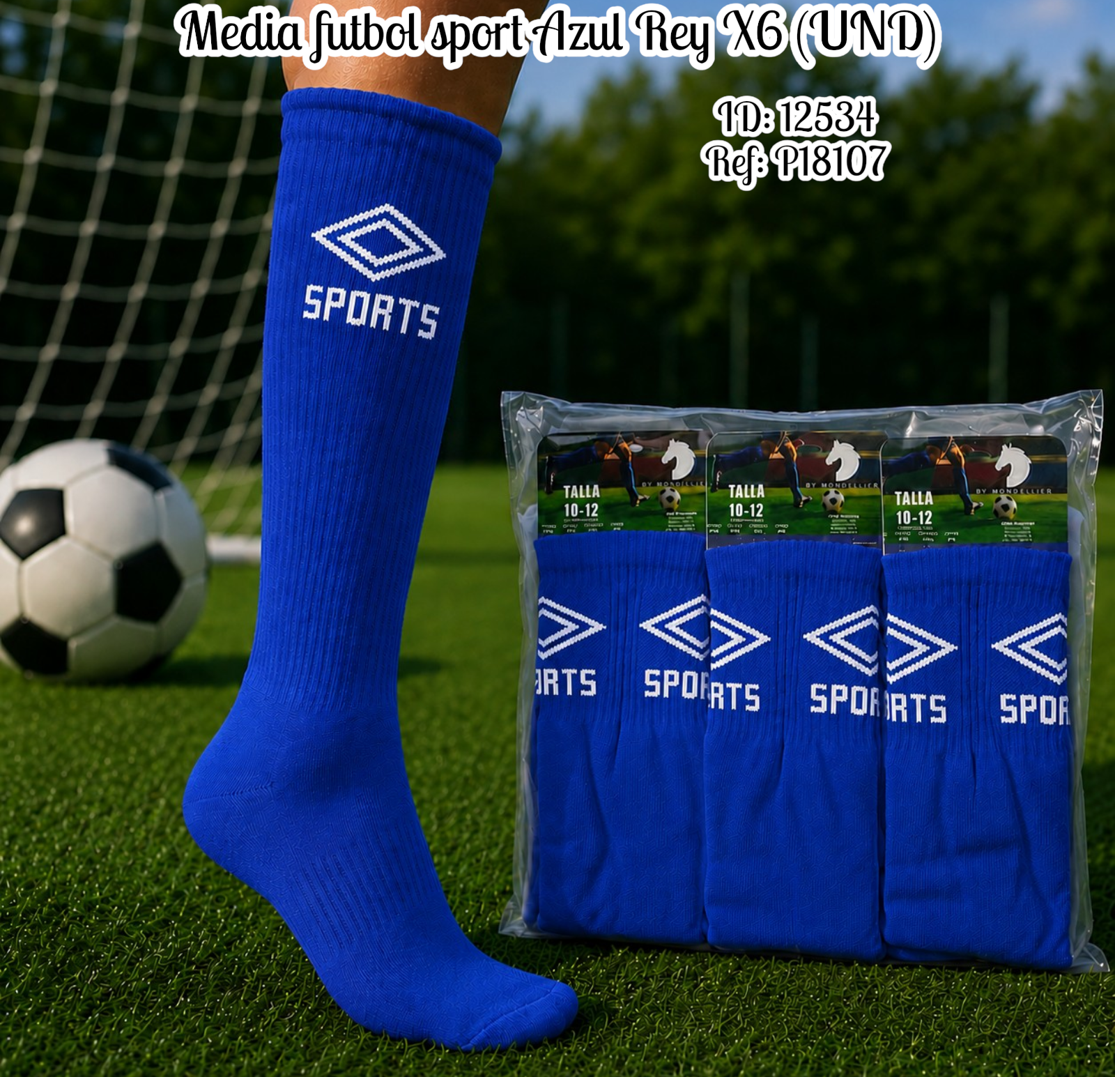 Media futbol sport Azul Rey X6 (UND)