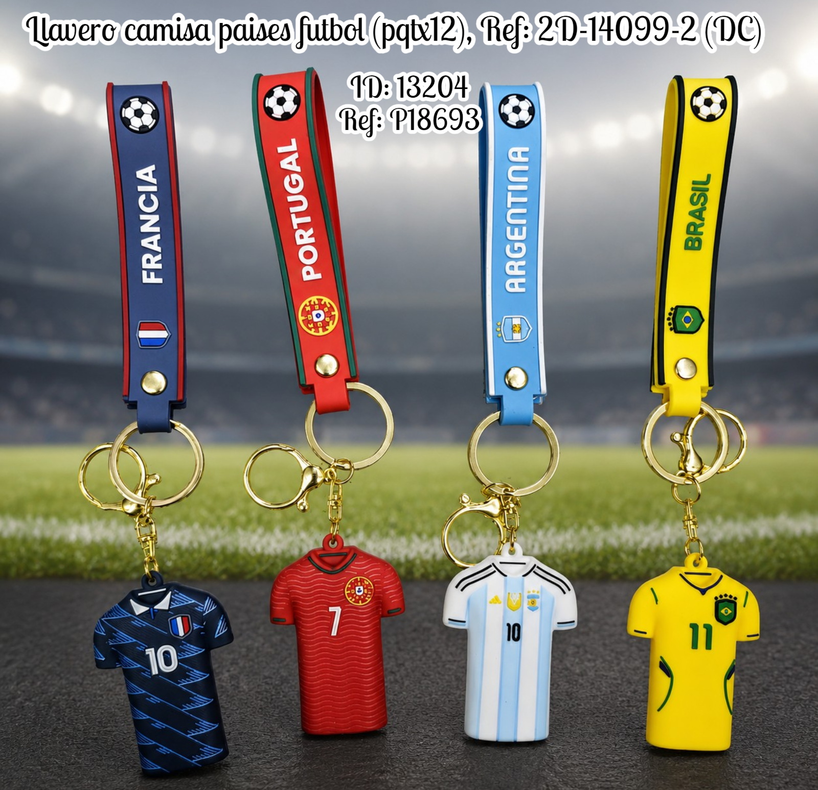 Llavero camisa paises futbol (pqtx12), Ref: 2D-14099-2 (DC)