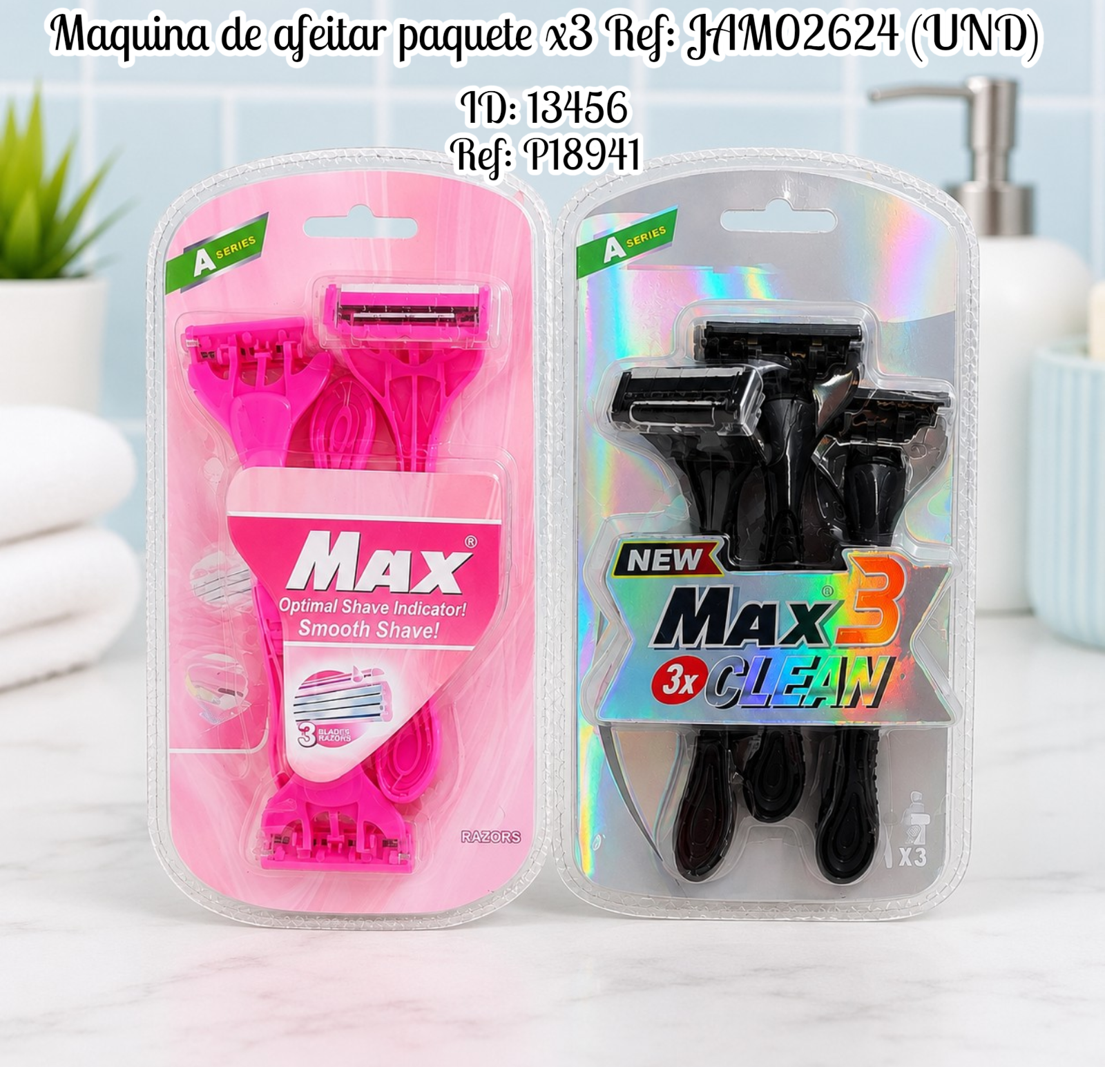 Maquina de afeitar paquete x3 Ref: JAM02624 (UND)i