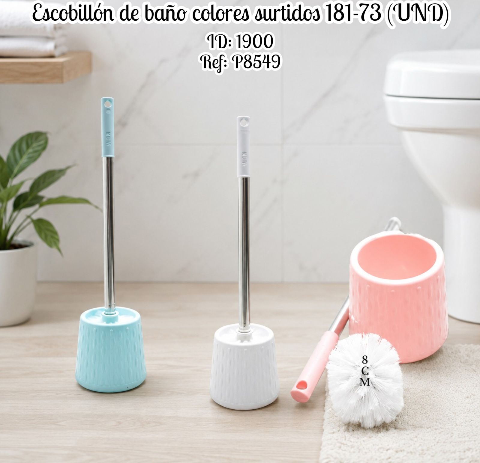 Escobillón de baño colores surtidos 181-73 (UND)