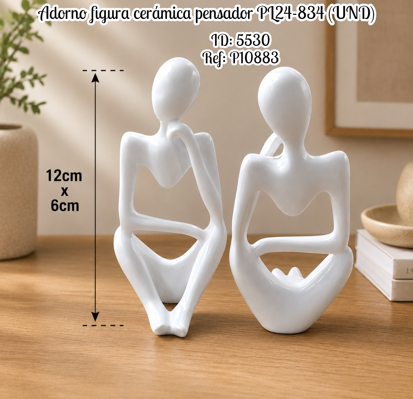 Adorno figura cerámica pensador PL24-834 (UND)