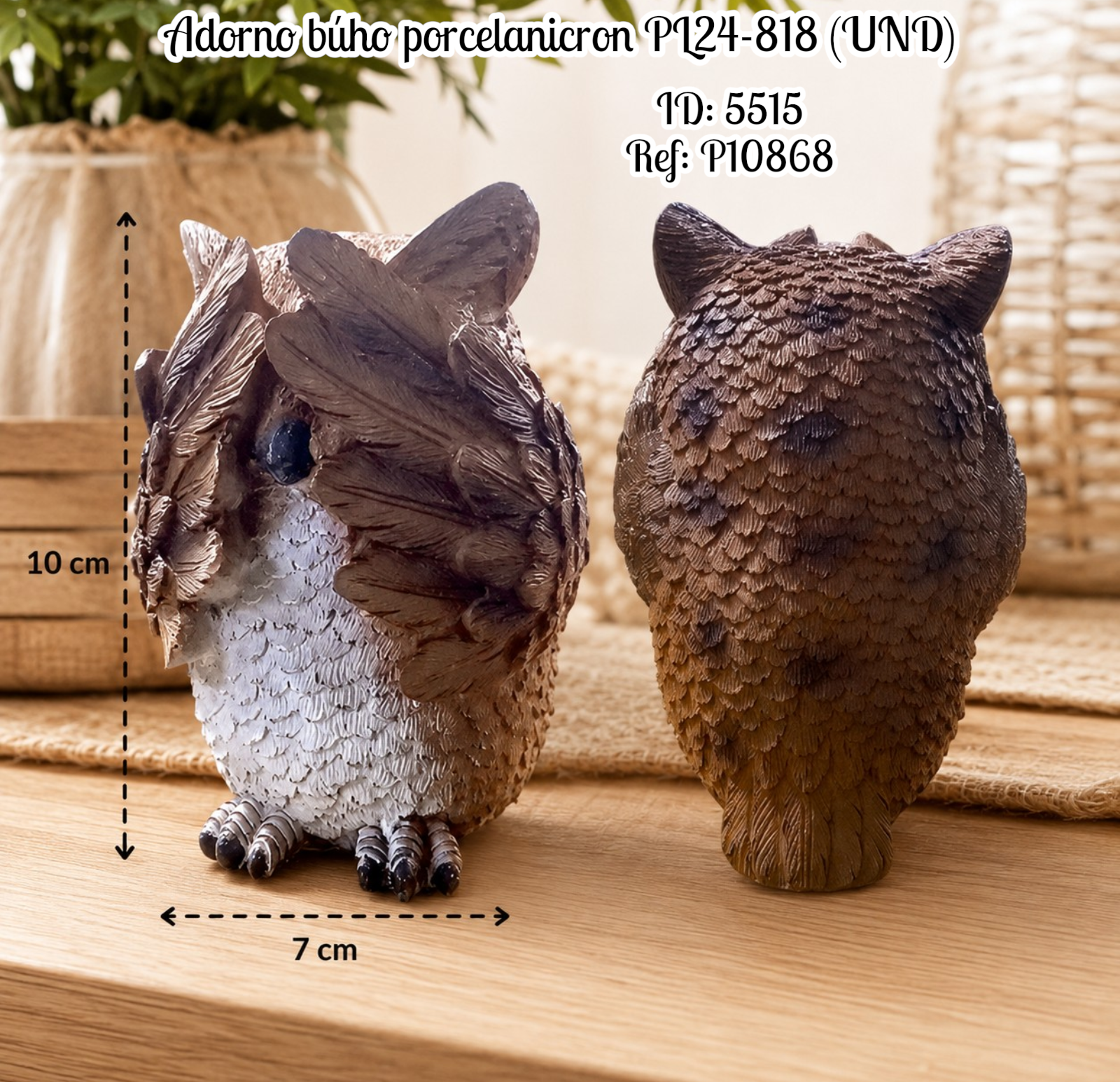 Adorno búho porcelanicron PL24-818 (UND)