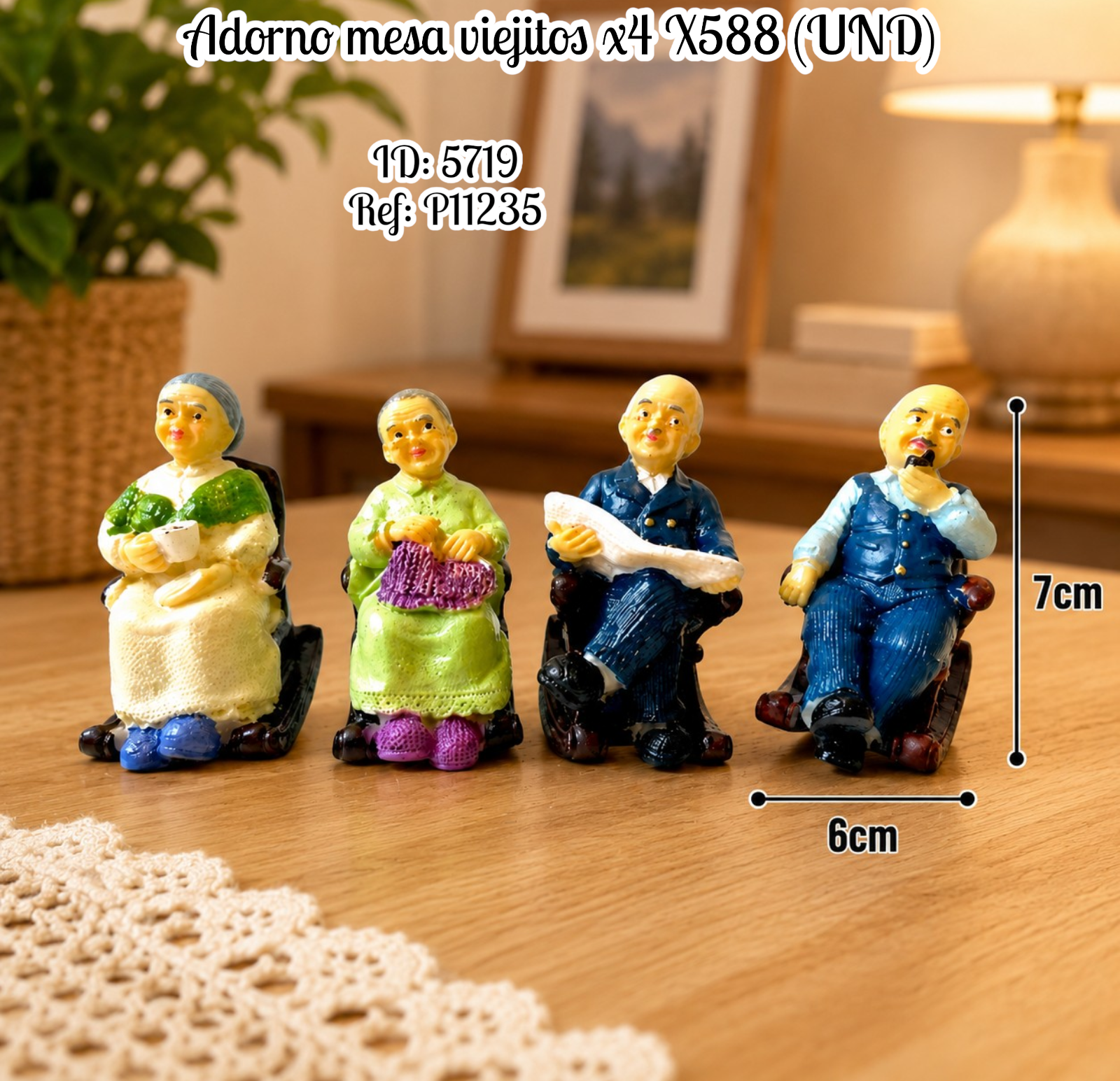 Adorno mesa viejitos x4 X588 (UND)