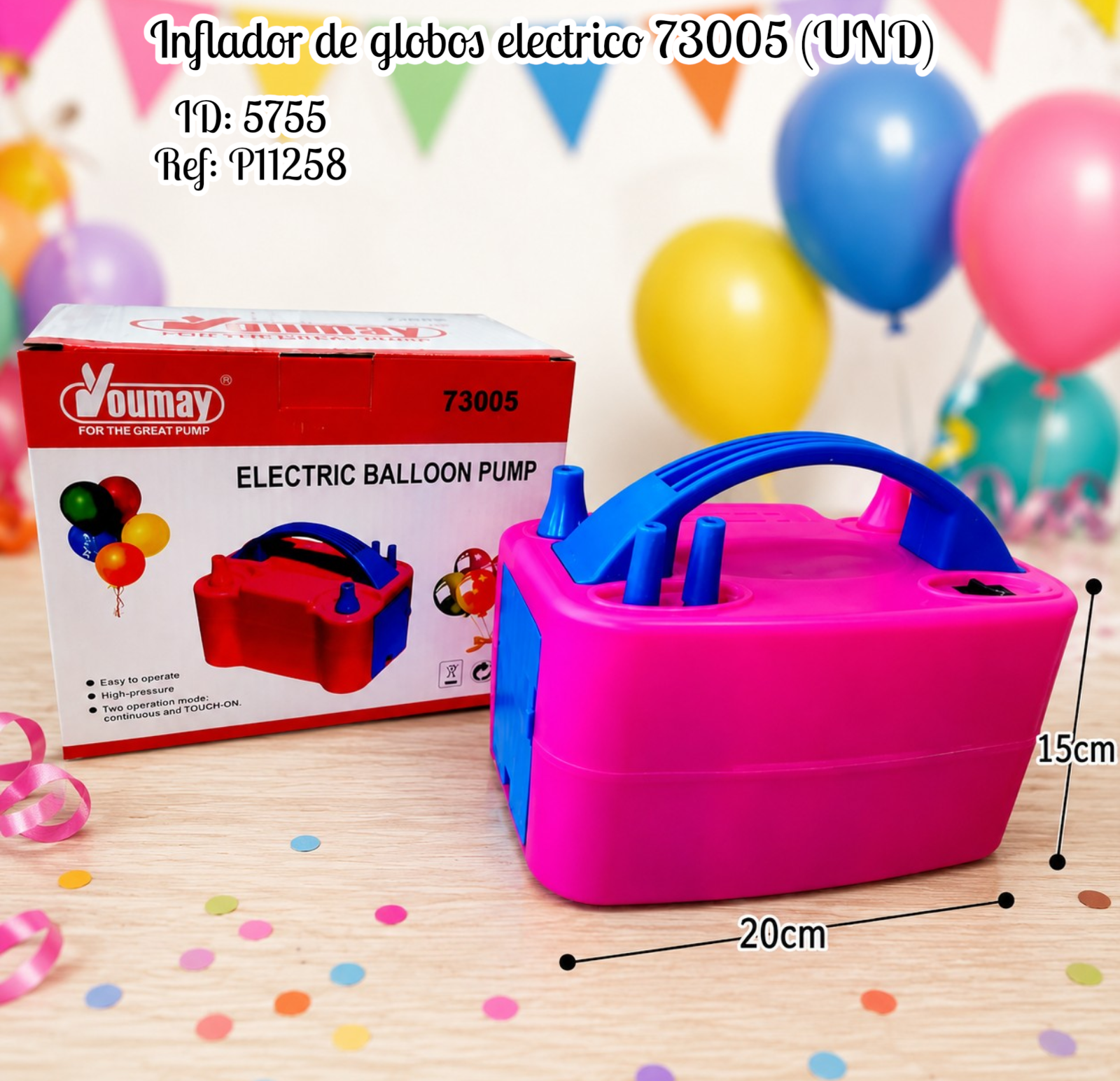 Inflador de globos electrico 73005 (UND)