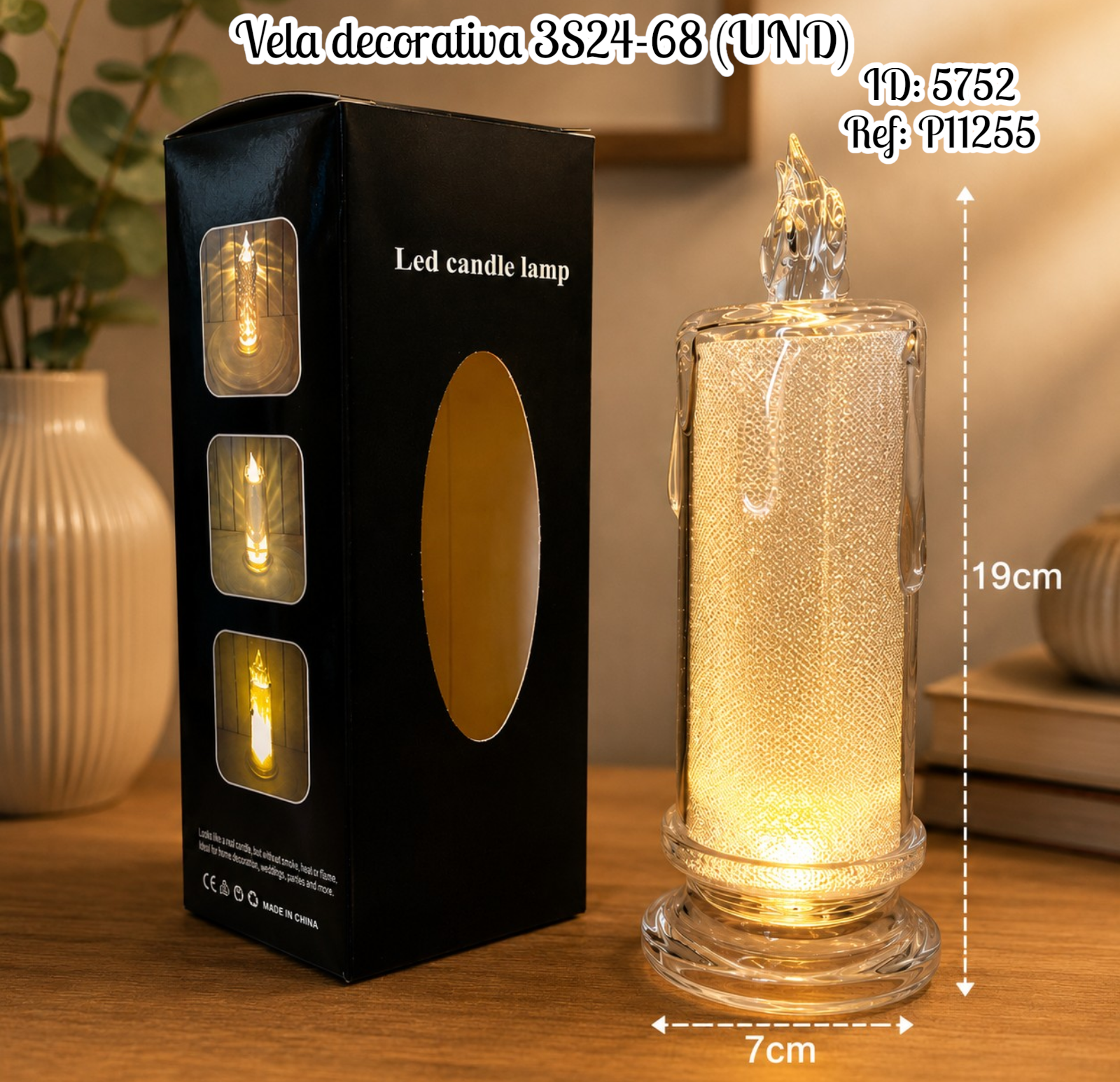 Vela decorativa 3S24-68 (UND)