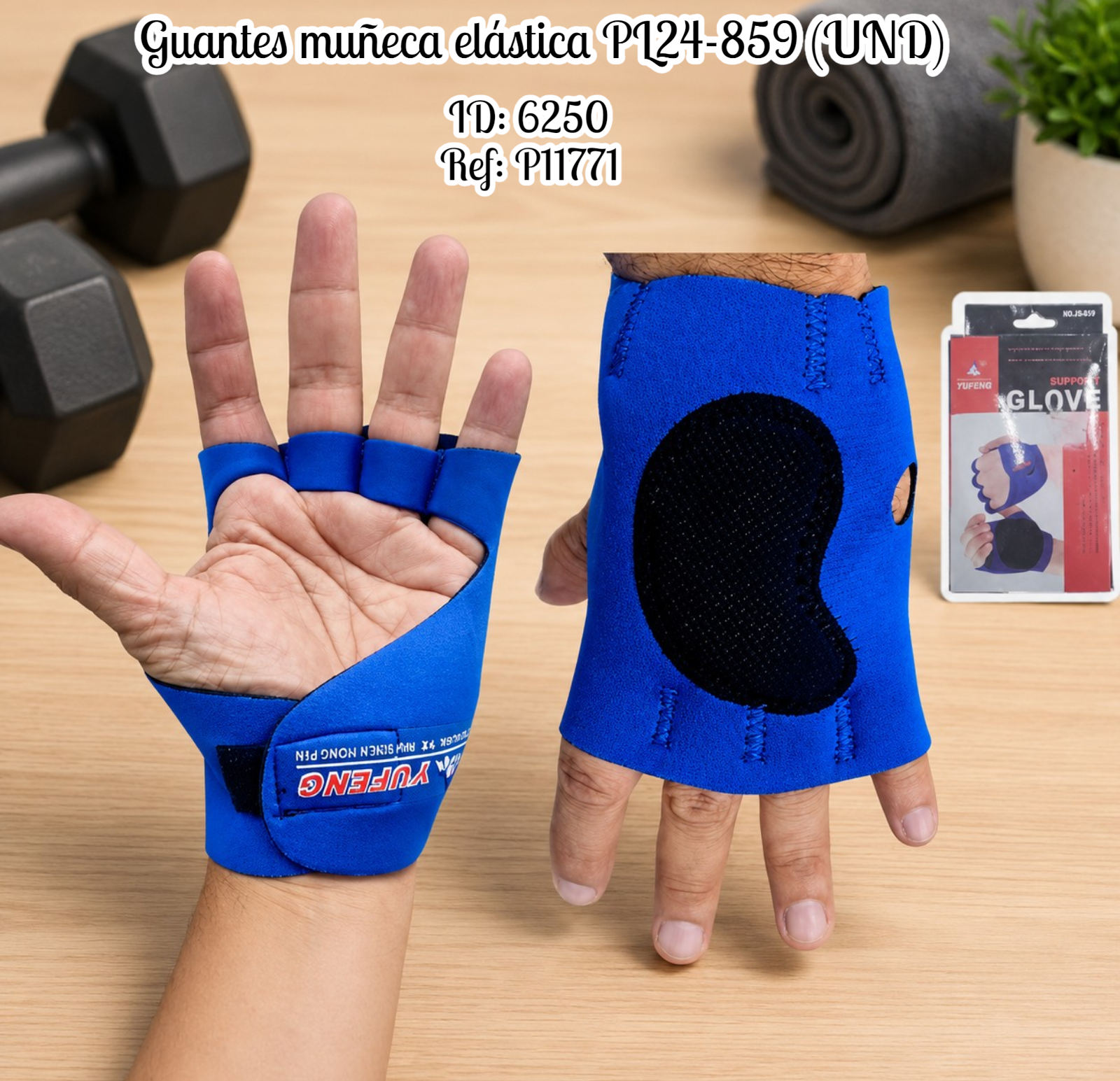Guantes muñeca elástica PL24-859 (UND)