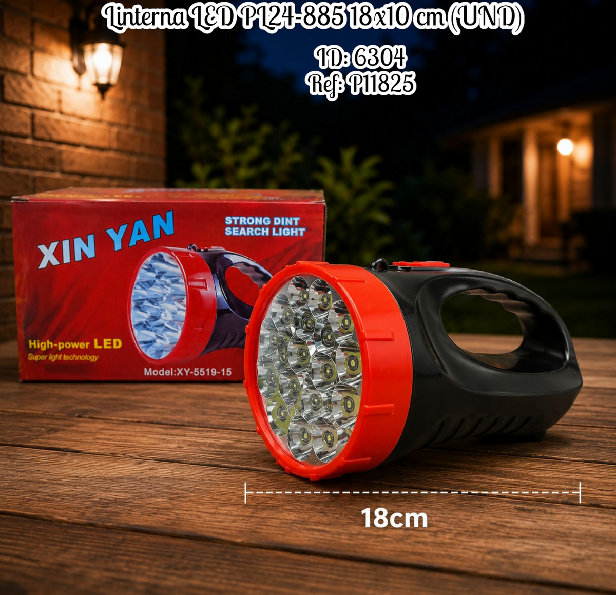 Linterna LED PL24-885 18x10 cm (UND)