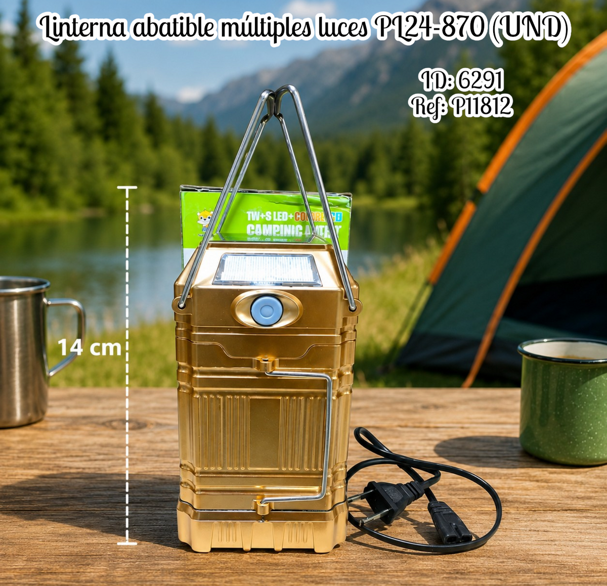 Linterna abatible múltiples luces PL24-870 (UND)