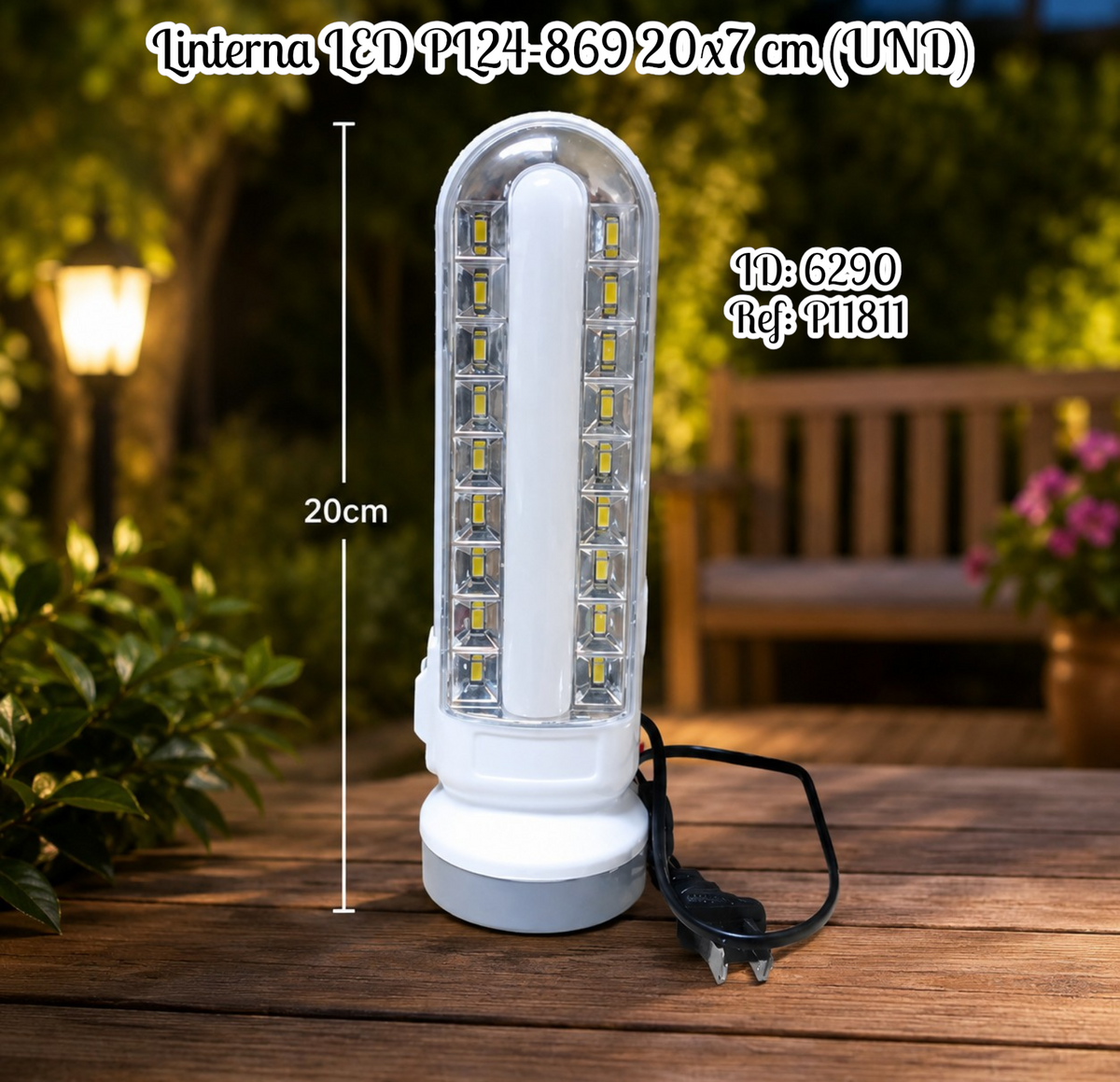 Linterna LED PL24-869 20x7 cm (UND)