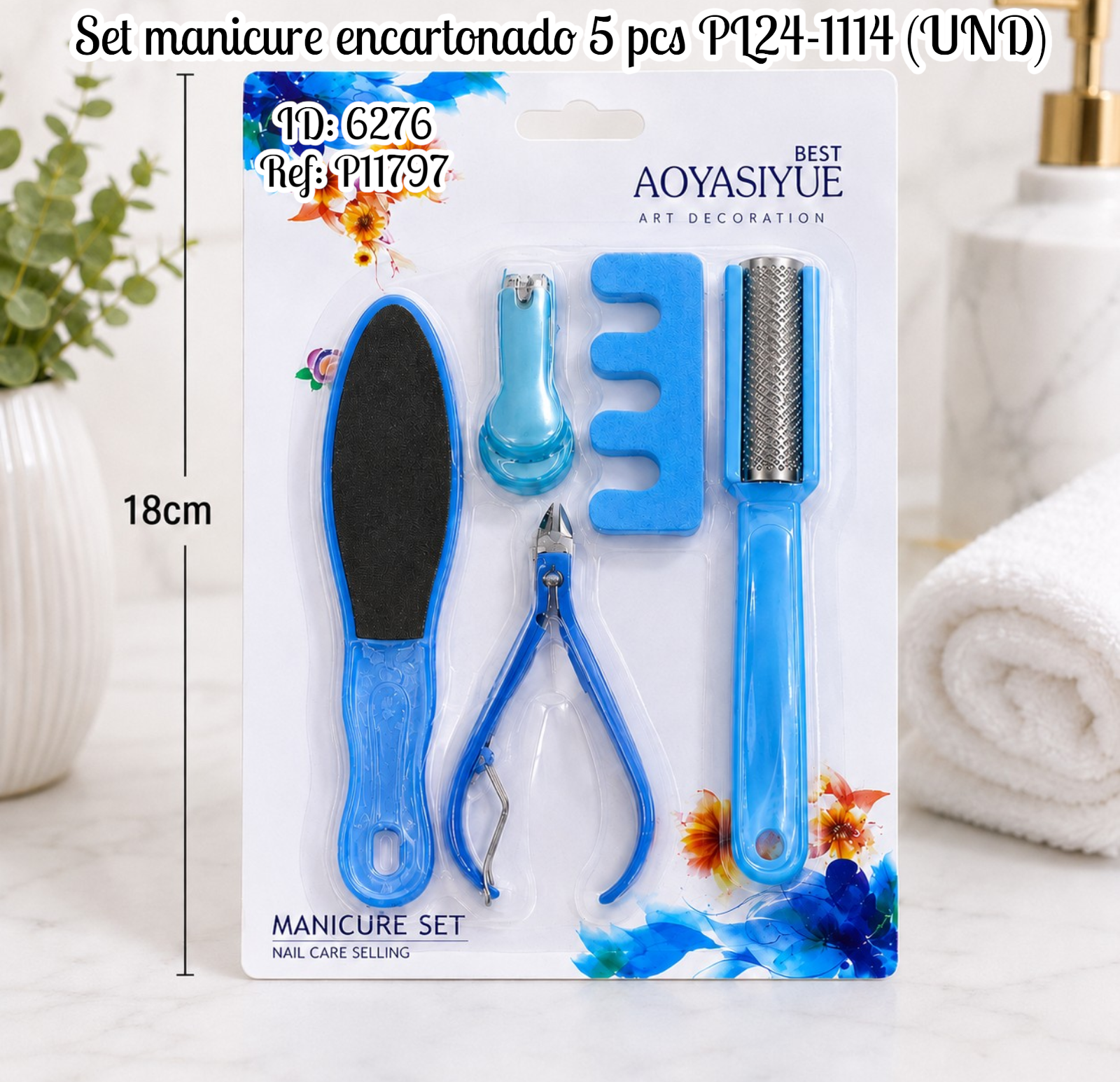 Set manicure encartonado 5 pcs PL24-1114 (UND)