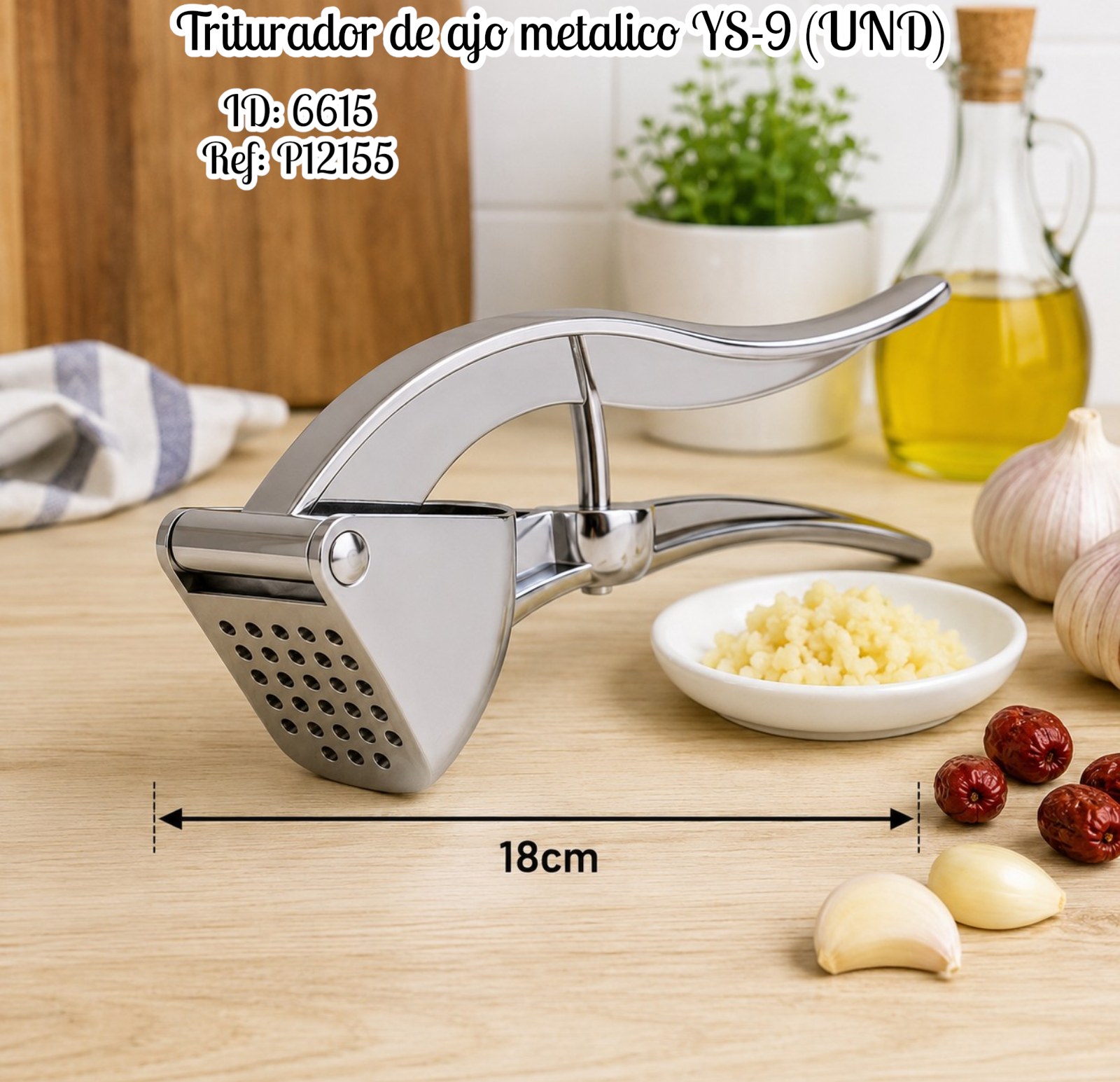 Triturador de ajo metalico YS-9 (UND)