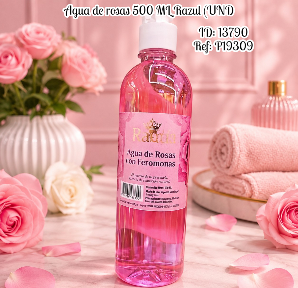 Agua de rosas 500 ML Razul (UND)