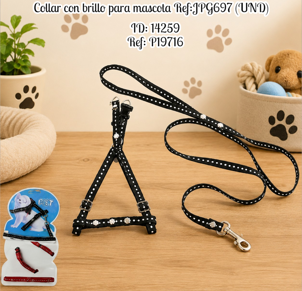 Collar con brillo para mascota Ref:JPG697 (UND)