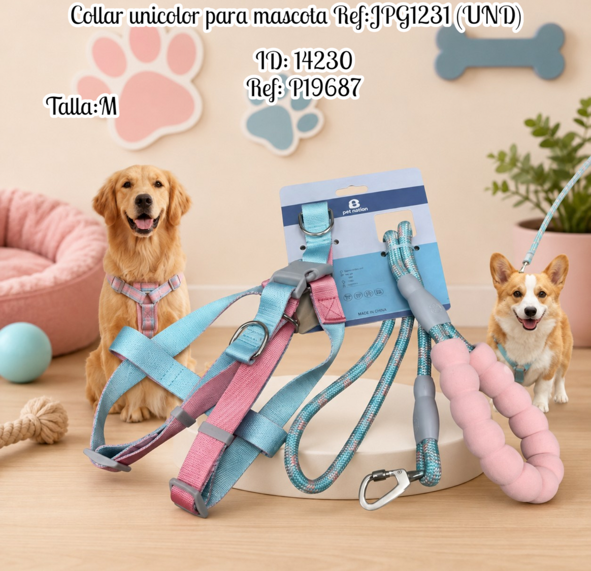 Collar unicolor para mascota Ref:JPG1231 (UND)