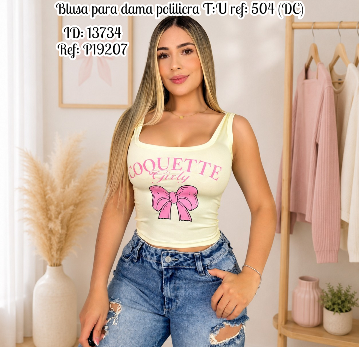 Blusa para dama polilicra ref: 504 (DC)