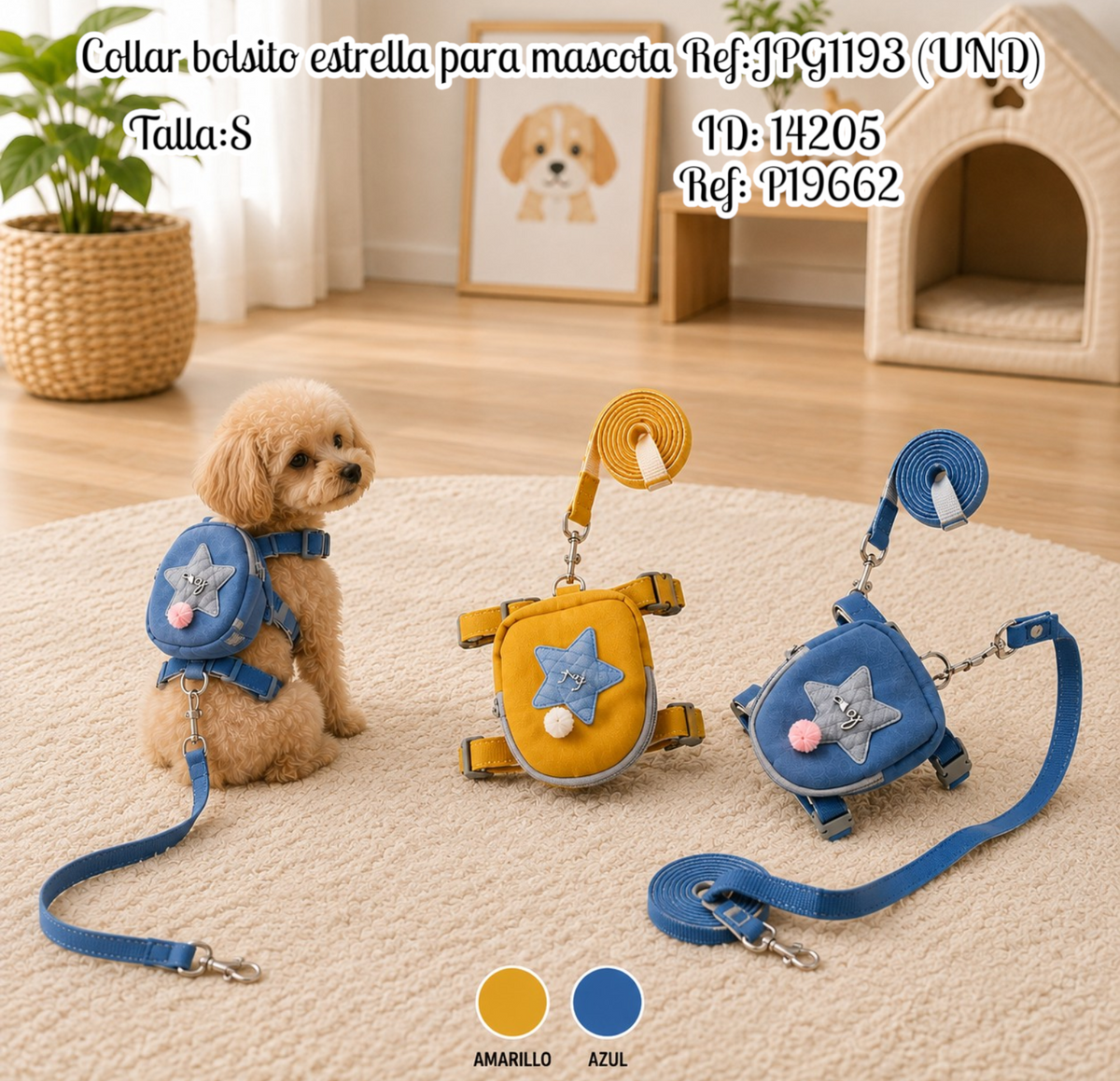 Collar bolsito estrella para mascota Ref:JPG1193 (UND)