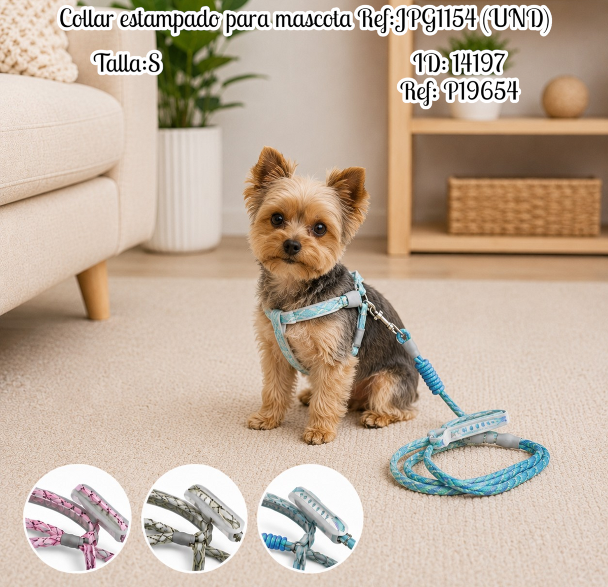 Collar estampado para mascota Ref:JPG1154 (UND)