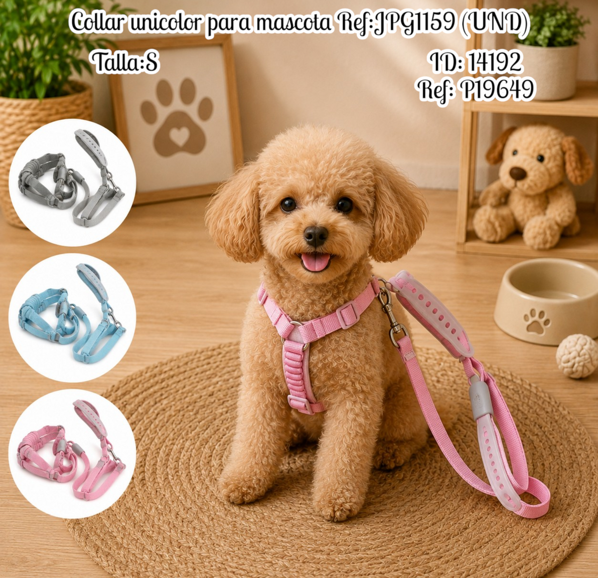 Collar unicolor para mascota Ref:JPG1159 (UND)